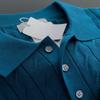 MYQ Camisa Polo de Punto de Manga Corta Fina de Solapa para Hombre, Holgada, Camiseta Corta Estilo Coreano, Moderna Camiseta de Media Manga