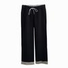 Pantalones de pierna recta con volantes de color contrastante retro estilo occidental, delgados de verano, nuevos 2025, adelgazantes, modernos, de pierna ancha corta