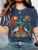 Sheinlunevintagefloral&EstampadoDePájaroscasualmanga corta