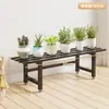 Soporte de flores de pie para balcón y sala de estar, estante de arte de hierro moderno simple para plantas suculentas, estante de escalera multicapa de acero inoxidable