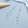 925 Sterling Silver Star Tassel Ear Line Moda Feminina Personalidade Design Sense Long Tassel Ear Line Ins Elegante Joia de Orelha