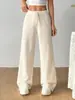 2026 Comercio Exterior Transfronterizo Pantalones de Verano para Mujer con Caída Versátiles Diarios de Color Sólido Rectos Cómodos Casuales Holgados Largos