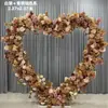 Arranjo Floral em Arco em Forma de Coração Direto da Fábrica para Casamentos, Pedidos de Casamento, Eventos ao Ar Livre em Gramados de Aniversário e Fundos de Banquete