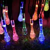 Novas Luzes de Fio Solares de Bolha LED, Luzes de Fio de Flor de Cerejeira, Luzes de Fio de Gota d'Água para Camping ao Ar Livre, Jardim, Luzes Decorativas