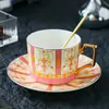 Xícaras de Café de Porcelana Fina Europeia de Luxo Leve Exquisite de Alto Padrão para Chá da Tarde Copos de Água Conjunto de Chá Presente de Aniversário Inauguração