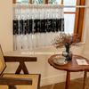 Ratinho Branco Decoração de Casa Tecido Renda Translúcido Sonhador Fresco Patchwork Bordado à Mão Cortina de Porta Vareta-Pingente Cortina Curta