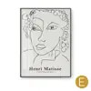 Pintura Decorativa Combinada de Gran Tamaño Estilo Fauvismo Maestro Matisse Sala de Estar Pintura Colgante de Pared para Fondo de Sofá Estilo Nórdico