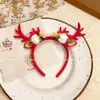 Diadema Festiva Luminosa de Astas de Alce para Adultos, Tocado con Purpurina para Actividades de Performance Infantil, Accesorios para el Cabello de Mujer