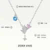 Collar de Lujo con Baño de Plata de Moda para Mujer, Electrochapado en Platino, Diseño de Corazón Fresco y de Nicho, Versátil