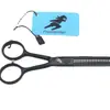 Tijeras de Peluquería Shenxingzhe de 5 pulgadas con Laca Negra, Tijeras para Cortar el Cabello, Tijeras Desgastadoras, Tijeras Desgastadoras