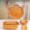 Plato de porcelana de imitación de veta de madera de estilo japonés, plato comercial para olla caliente de carne, plato de acompañamiento para barbacoa, plato occidental, platos de plástico, vajilla