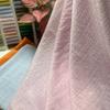 Rayas de Palillo de Dientes de Tencel Primavera y Verano Camisa de Vestir para Mujer Tela Mezclada de Tencel y Nailon Plisada Tela Dinastía Han