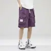 Pantalones Cortos de Trabajo de Seda de Hielo para Hombre 2026 Verano Delgados Retro Americano Funcionales Deportivos Casuales de Longitud Media Modernos