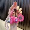 Chaveiro de tênis com carinha sorridente colorida, pingente de borla com carinha sorridente para mochila escolar, chaveiro de carro esportivo, pequeno presente no atacado