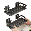 Estante de almacenamiento de aluminio sin perforaciones para inodoro, trípode para inodoro, estante de almacenamiento para baño, estante de esquina para inodoro montado en la pared