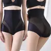 Calça modeladora pós-parto de cintura alta com zíper e busto, plus size, para levantar cintura e quadril, modelar barriga, calça modeladora de algodão na virilha, sem costura