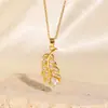 Collar de Hoja con Incrustaciones de Diamantes Estilo Coreano Lujo Ligero para Mujer Cobre Chapado en Oro de 18 Quilates Exquisito Diseño de Moda Joyería de Alta Gama Sin Caerse