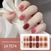 Adesivos para Manicure em Gel Sem Luz de 14 Dedos Popular na Temu Transfronteiriça Adesivos de Unha à Prova d'Água de Longa Duração