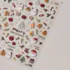 Adesivos de Unha Populares com Relevo de Natal Floco de Neve Árvore de Natal Dopamina 3D Autocolante à Prova d'Água Decorações Coloridas