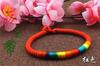 Este ano pulseira vermelha DIY cor de alta qualidade corda de mão feminina tecida à mão pulseira de corda para amantes masculina atacado