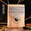 Piano de Polegar Kalimba Hua Shu Lótus 17 Tons Instrumento Piano de Polegar Fabricante da Fonte Pronto para Entrega Rápida