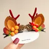 Pinza de asta de ciervo y pico de pato linda para niños Pasador de Navidad Pinza de celebridad de Internet Accesorios de rendimiento para niñas y bebés Tocado Pasador de pelo