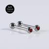 Piercing para lengua, anillo de aleación de titanio G23, paquete de taladro, rosca interna, clavo para lengua, barra recta de 14 g, clavo para lengua, clavo largo para oreja, pendiente para uña.
