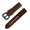 Comércio Exterior Transfronteiriço 2022 novo primeira camada couro bovino pulseira de relógio masculina couro genuíno 22mm couro Crazy Horse pulseira de relógio de couro dupla face acessórios