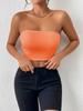 2026 Top Corto Sexy Sin Tirantes de Europa y América, Top tipo Tanque, Ropa Exterior, Corsé para Mujer