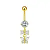 Piercing de Umbigo com Pingente de Borboleta em Zircônia, Estilo Doce e Cool Europeu e Americano 14G, Barra Curva, Joia para Body Piercing da Amazon