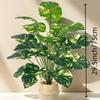 Combinación de Plantas Verdes Simuladas, Rábano Verde Manchado, Hojas en Forma de Corazón Rojo, Plantas Grandes en Maceta Estilo Escandinavo, Decoración del Hogar, Suministro Transfronterizo