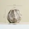 Vaso Cerâmico Retrô com Padrão Espiral, Detalhe Branco, Sensação de Luxo Leve e Alto Padrão, Adequado para Entrada de Sala de Estar, Decoração de Arranjo de Flores, Jarra de Cerâmica