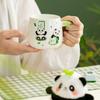 Lindo Vaso de Agua para Estudiante Panda Taza de Cerámica con Tapa Vaso para Beber de Aspecto Elegante Taza de Café de Oficina Taza Recuerdo