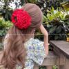 Francês caro tridimensional rosa flor captura clipe high-end europeu e americano temperamento cabeça flor de volta cabeça tubarão clipe
