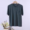 Pijama de Verano para Hombre, Mono, Camiseta de Manga Corta de Modal para Hombre, Ropa de Casa