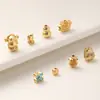Jingde Jewelry Banhado a Cobre Ouro 24K Retenção Forte de Cor Contas Acessórios para Joias DIY Acessórios de Pulseira Semi-Acabados Fábrica Atacado
