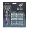 Nueva Rasuradora Manual para Hombre con Cuchillas Ultra Finas de Cinco Capas, Cabezal de Acero Inoxidable Duradero, Juego de Rasuradoras al por Mayor