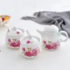 Utensílios de Cozinha Restaurante Pote de Cerâmica para Temperos Pote de Sal Pote de Pimenta Caixa Pote de Molho de Soja Pote de Vinagre de Molho de Soja Conjunto Combinado de Garrafas
