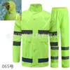 Traje de Lluvia Pantalones de Lluvia Traje Impermeable de Tráfico Doble Engrosado Adulto Dividido Poncho de Trabajo Reflectante
