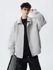 Chaqueta casual de trabajo para hombre, nueva colección primavera/otoño 2026, elegante y versátil, corte holgado, con cremallera y diseño de patchwork, y características cortavientos