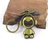 Chaveiro Coruja Estéreo Desenho Animado Pequeno Presente Abridor de Garrafa Robô Retrô Metal Pingente Chave de Carro