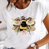Roupas femininas transfronteiriças europeias e americanas Comércio exterior Girassol estampado plus size Gola redonda Casual Solta Manga curta Camiseta para mulheres