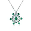 Collar de Copo de Nieve Completo de Diamantes Moxi Suministro Transfronterizo Joyería Colgantes Europeos y Americanos Colgante de Moda Congelado para Mujer