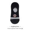 0 Calcetines Corea del Sur Boca Baja Invisibles Calcetines de Algodón para Hombre Oso Sonriente Rayados Primavera Casual Calcetines de Algodón Calcetines Invisibles de Dibujos Animados