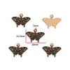 Accesorios para Joyería de Aleación con Goteo de Aceite DIY Colgantes de Mariposa Oscura Murciélago Pendientes Pendientes Pulsera Colgante W508
