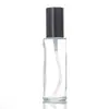 Frasco de Loção de Vidro Fosco 20-120ml Frasco Spray com Tampa de Madeira (Grão de Madeira) Frasco Cosmético Frasco Dispenser de Loção com Spray