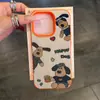 Patrón de Pintura al Óleo Perro Adecuado para Funda de Teléfono Móvil Apple 16Promax/15 14Plus Patrón de Lichi 13P Carcasa Suave 12 Anti-Caída 1