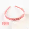 Nueva Diadema para Lavado Facial Trenzada de Color Sólido Mate Borde Estrecho Dentada Antideslizante Pasador para el Cabello Estilo Niña Diadema Linda
