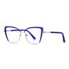 Gafas de Moda Anti-luz Azul con Marco Óptico Mariposa 3125 Pegamento Dorado Transfronterizo Marco Óptico Mariposa Personalizado Espejo Plano de Computadora de Lujo Ligero para Mujer