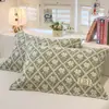Par de Paños de Almohada de Gasa de Algodón Puro Paquete Extra Grande Extra Grueso Todo Algodón Jacquard Almohadilla Anti-Grasa para la Cabeza Almohada Individual